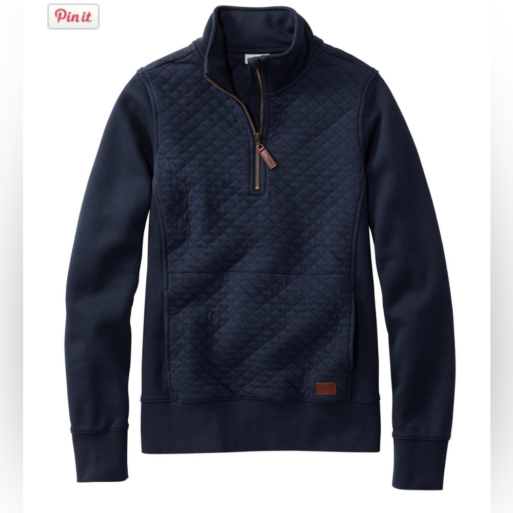 LL Bean Quilted Quarter-Zip Pullover